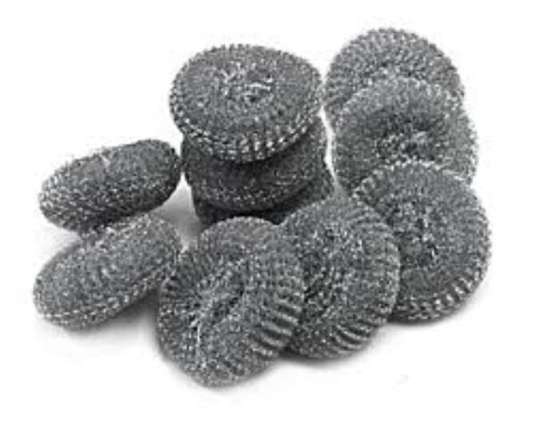 2x Stainless Steel Metal Tough Scourer